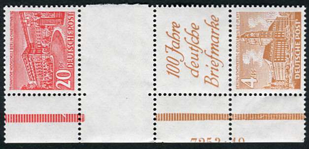 Berlin ZDR SZ4B ** mit HAN 7355.49 mit kleinem Einriss am Rand