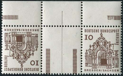 be04_kz2.3_stark_kurz_OR_9ZL.jpg Berlin Zdr KZ 2a.3 ** Oberrand 9ZL, beide Strl stark verkürzt
