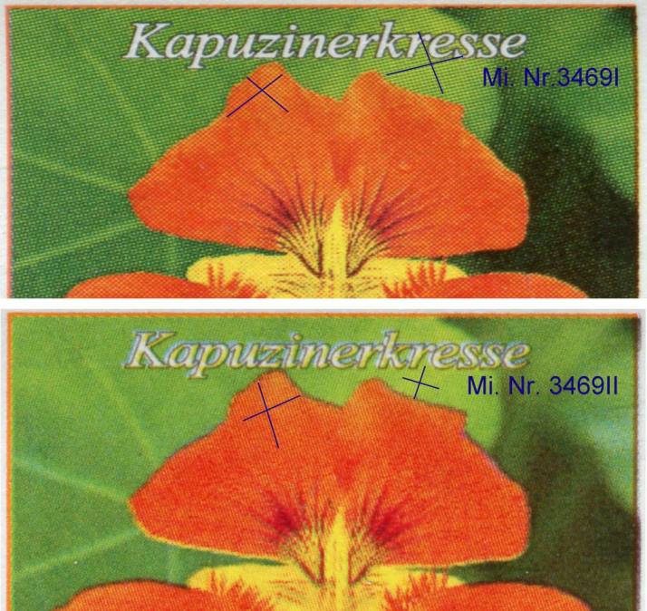 0.80€, Mi.Nr. 3469II  ** 500er Rolle, Marke ohne Nr. mit geändertem Raster