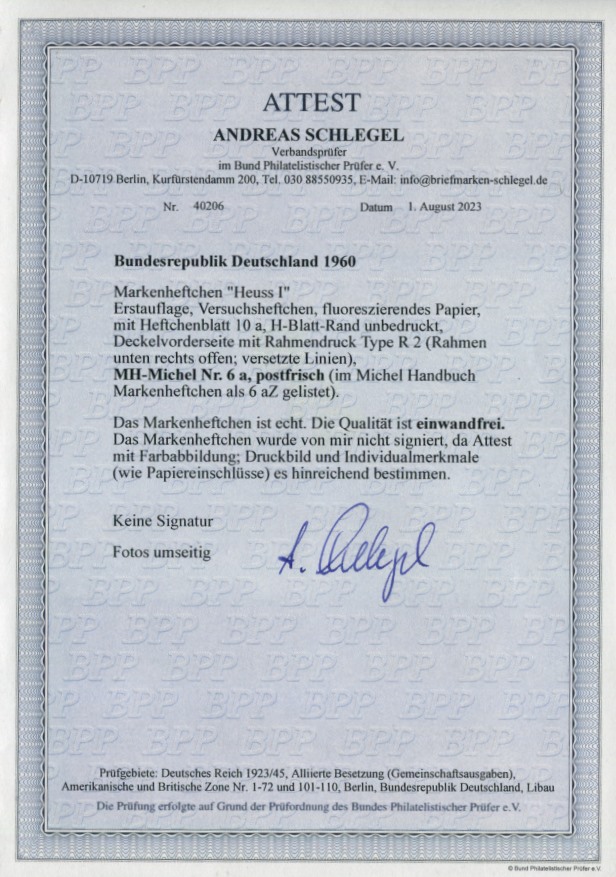MH 6aZ ** mit FA Schlegel