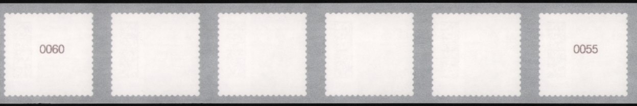1,60€, Mi. Nr. 3654IV **, 6er Streifen 2-2 stellige Nr. , 5000er Rolle