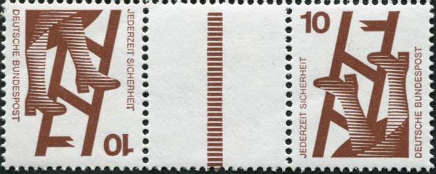 Bund ZDR KZ9a.4 ** Strl braun 1 bis 2mm verkürzt