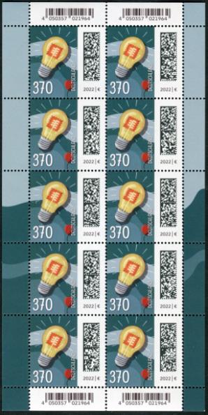 370Cent Welt der Briefe 10er Bogen, Druck Bundesdruckerei ( BDB )