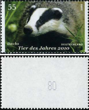 Einzelmarke m. gerader NR. 2 stellig