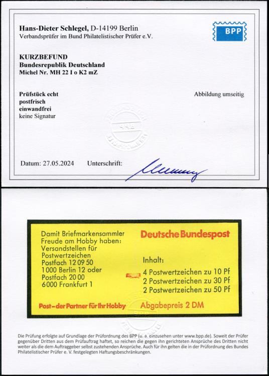BU-MH022I ok2 mit ZB **, Deckeltyp c mit Kurzbefund Schlegel