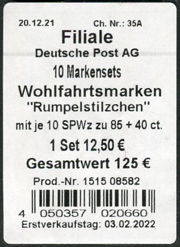 FB 118 Filiale-Verpackungslabel