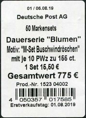 FB 091aII Verpackungslabel
