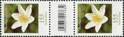 bu155_3472_sz2a_200er_rolle9.jpg_1 1,55€, Mi.Nr.3472 **  200er Rolle SZ2 mit 1 stelliger Nr. ungerade, EAN Code A, Nr. Typ 2
