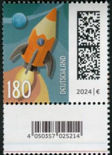 1,80€, Mi.Nr.3870 **, SZ1 mit 1 stelliger Nr. ungerade, EAN Code