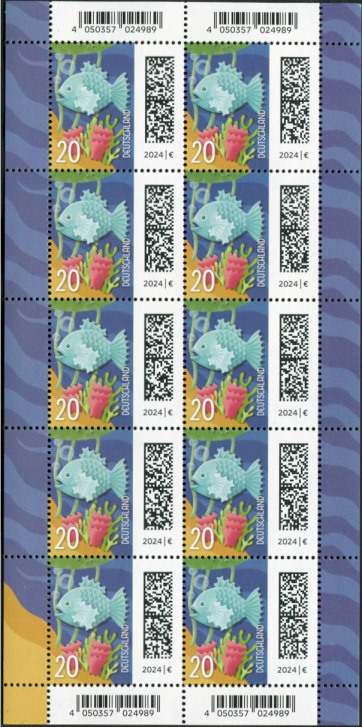 20Cent Welt der Briefe 10er Bogen, Bundesdruckerei ( BDB )