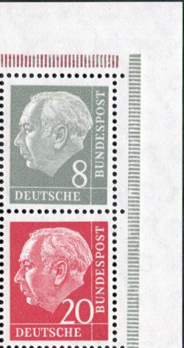 Bund ZDR ER 5.2, S49 d, YII.1 ** Eckrand oben rechts