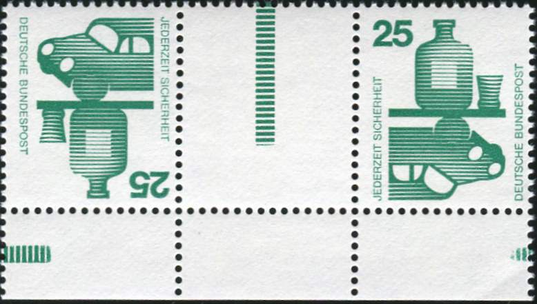 Bund ZDR KZ8.11 ** senkrechte Strl  7mm verkürzt, Strl am UR im Abstand von 56mm