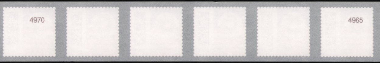 0,32€, Mi. Nr. 3711 **, 6er Streifen mit 4-4stelliger Nr., 5000er Rolle