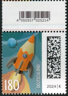 1,80€, Mi.Nr.3870 **, SZ3 ohne Nr. , EAN Code