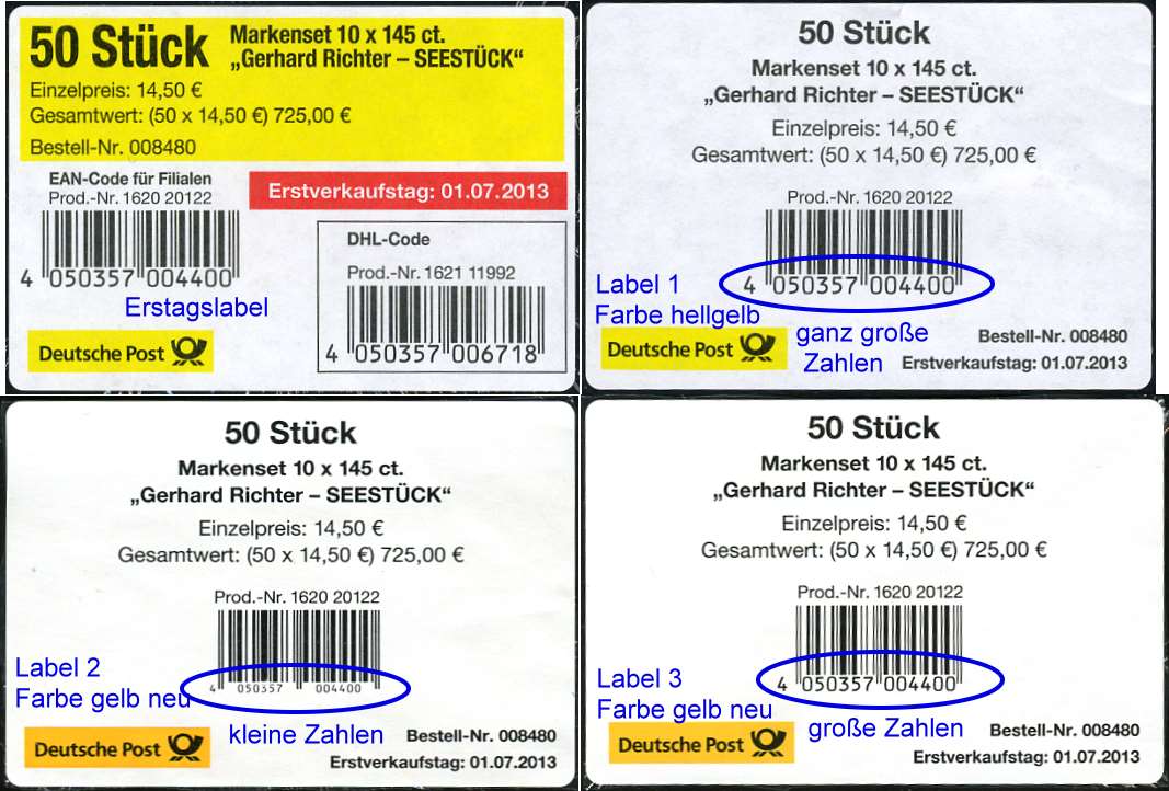 FB032 Verpackungslabel 1, Produkt Nr. mittig über Barcode