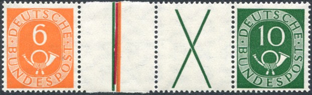 Bund ZDR WZ4 ** unten ohne Rand mit FA