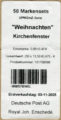 FB 151 Verpackungslabel, Produkt Nr. 1517 085 99,  Druck Enschedè