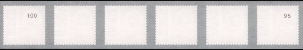 0,32€, Mi. Nr. 3711 **, 6er Streifen mit 2-3stelliger Nr., ohne Null, 5000er Rolle