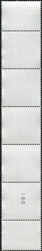 0,85€, Mi.Nr.3645 II **  5er Streifen 2 mal EAN Code  , 3stellig gerade Nr. 
